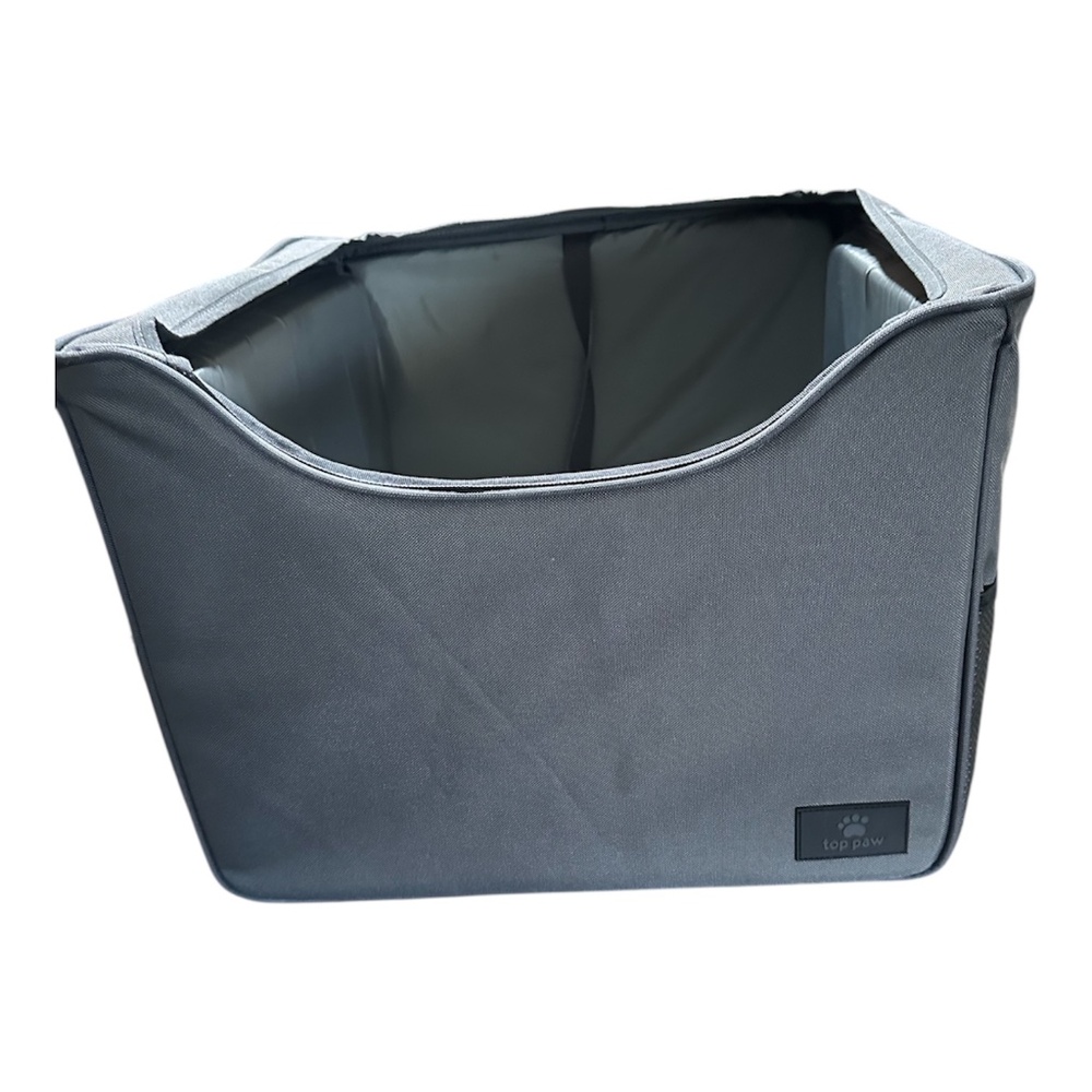 Top Paw Pet Booster Seat / Car Seat – Gray Soft-Sided Dog Travel Carrier